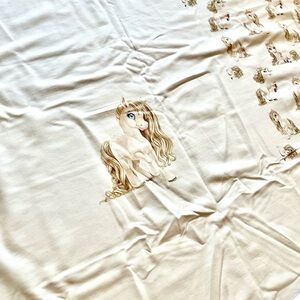 Organic Cotton jersey sewing fabric- unicorn panel